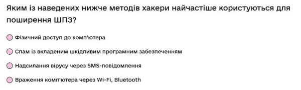 Яким із наведених нижче методів хакери найчастіше користуються для поширення ШПЗ?