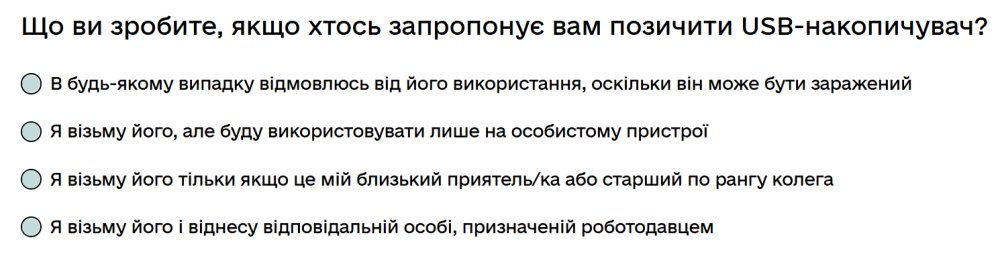 Що ви зробите, якщо хтось запропонує вам позичити USB-накопичувач?