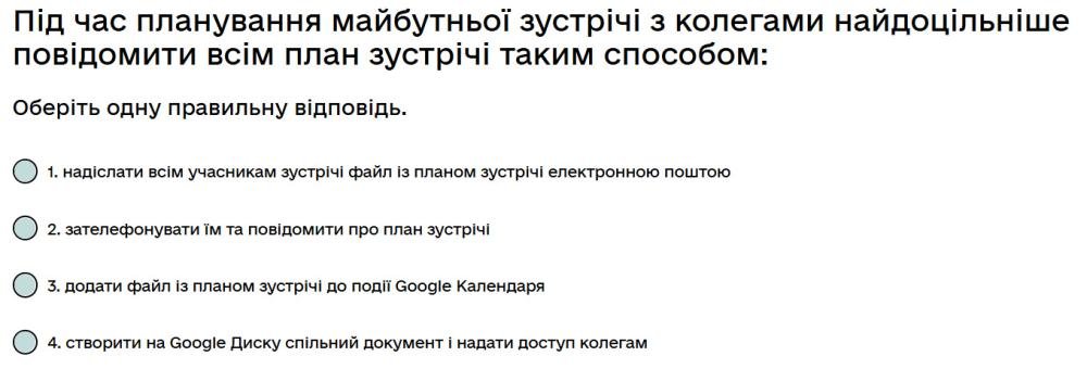 Під час планування майбутньої зустрічі з колегами найдоцільніше повідомити всім план зустрічі таким...